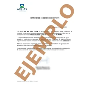 Certificado de Conexión Existente